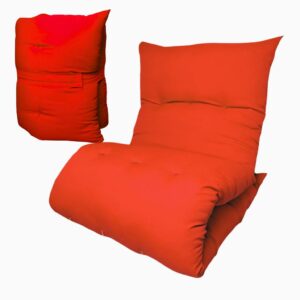 Almofada Futon Dobrável 170x60x9cm Colchonete Multiuso Chão Pallets Sofá Visita Meditação Macia - Tarracota