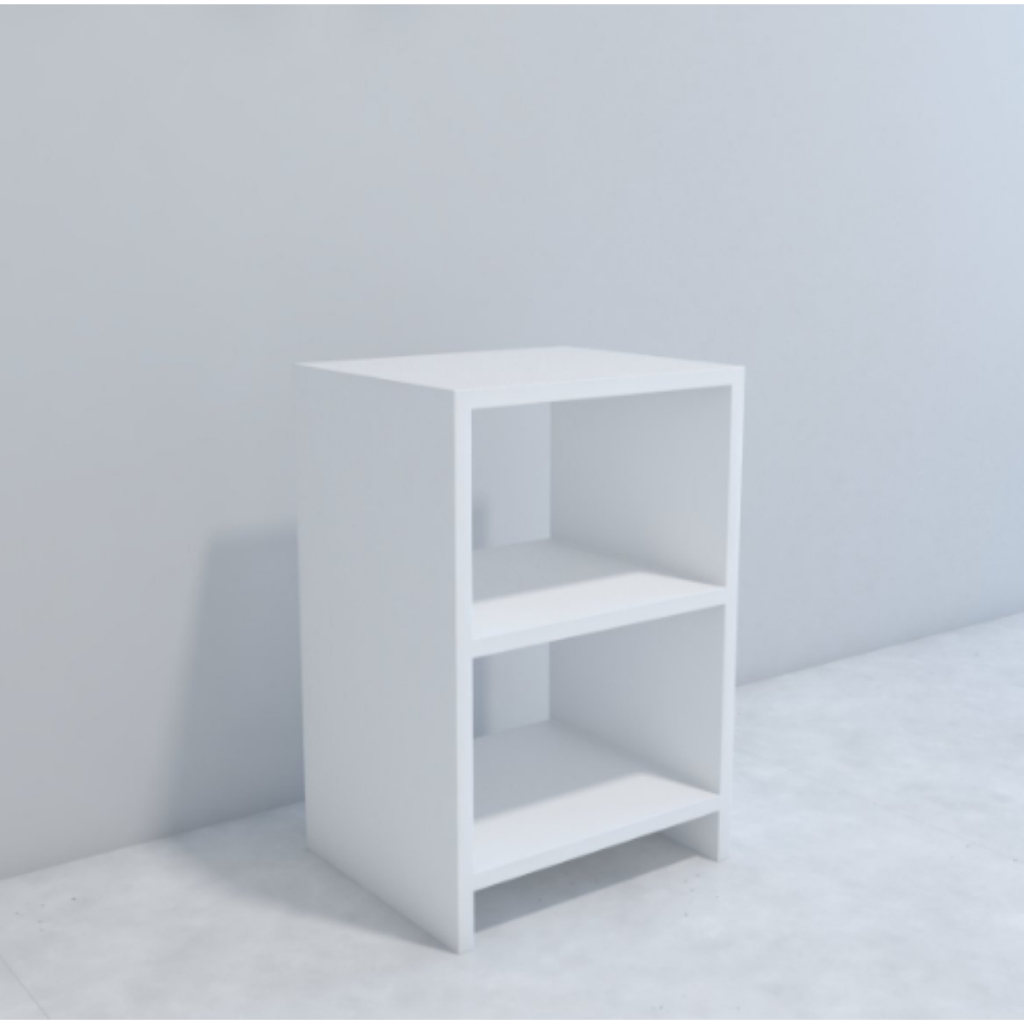 Mesa de Cabeceira Nicho Quarto Cama Branco/Preto