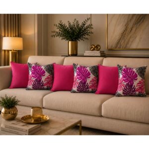 KIT 6 ALMOFADAS LUXO cENCHIMENTO p QUARTO SALA SOFÁ DECORAÇÃO PRONTA - COSTELA ROSAcPINK
