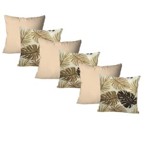 KIT 6 ALMOFADAS LUXO cENCHIMENTO p QUARTO SALA SOFÁ DECORAÇÃO PRONTA - COSTELA AVELÃcPALHA