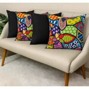 KIT c4 ALMOFADAS COM ENCHIMENTO PARA SALA QUARTO OU SOFÁ 45X45cm - ROMEROcPRETO