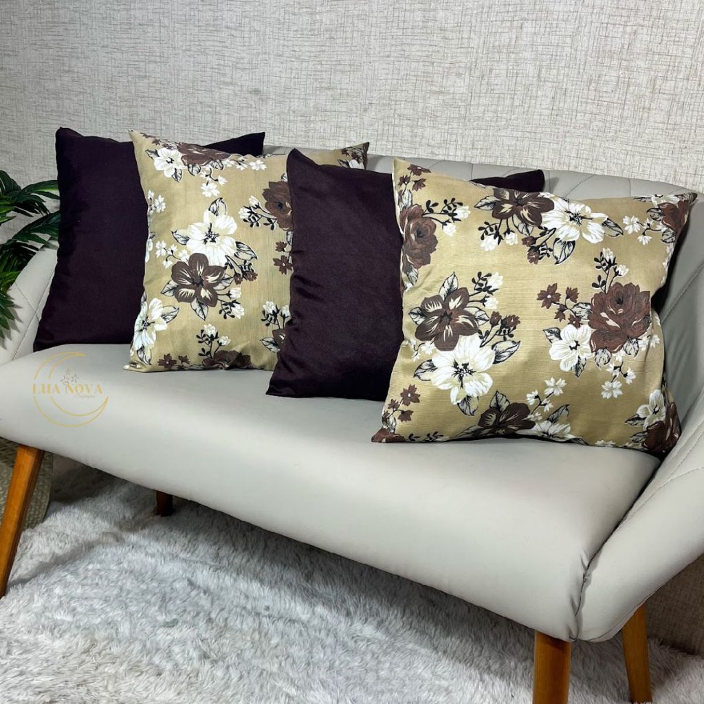 KIT c4 ALMOFADAS COM ENCHIMENTO PARA SALA QUARTO OU SOFÁ 45X45cm