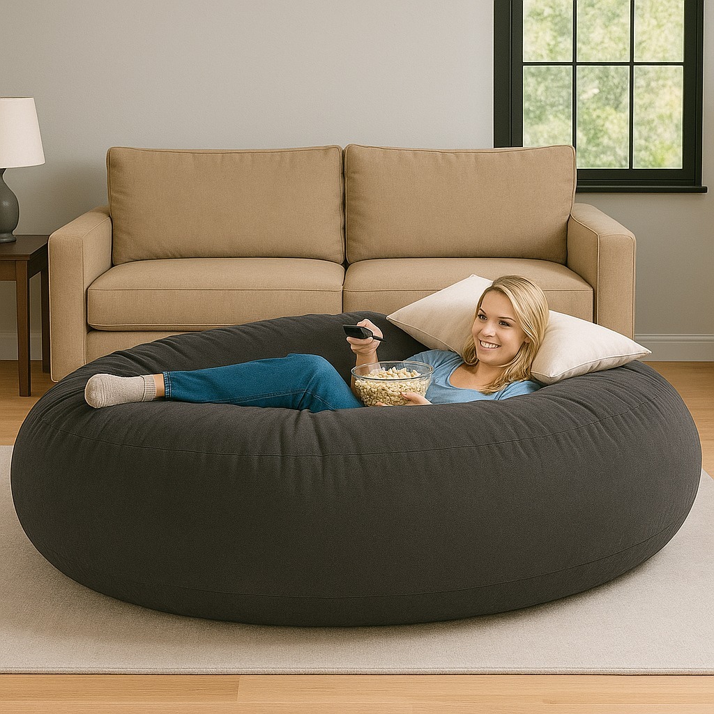 Puff Gigante Premium Suede Varias Cores 1.50x30 Diâmetro Sem Enchimento Lançamento