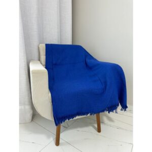 Manta 3,00M x 1,80M Sofá King Grande Grossa Decoração Sala Protetora Decorativa Colcha Coberta - Azul (3,00M x 1,80M)