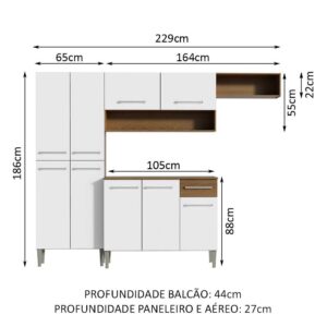 Armário de Cozinha Compacta Emilly Top Madesa