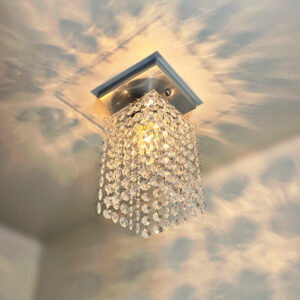 LUSTRE PLAFON CRISTAL ACRÍLICO PRATIC QUADRADO COBRE ESCOVADO LINDO PROMOÇÃO IMPERDÍVEL