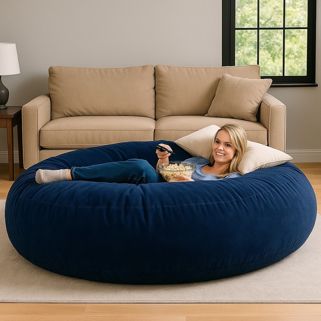 Puff Gigante Premium Suede Varias Cores 1.50x30 Diâmetro Sem Enchimento Lançamento
