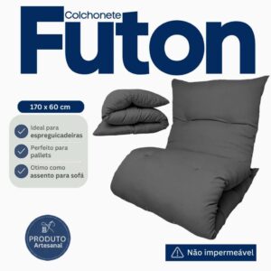 Almofada Futon Dobrável 170x60x9cm Colchonete Multiuso Chão Pallets Sofá Visita Meditação Macia
