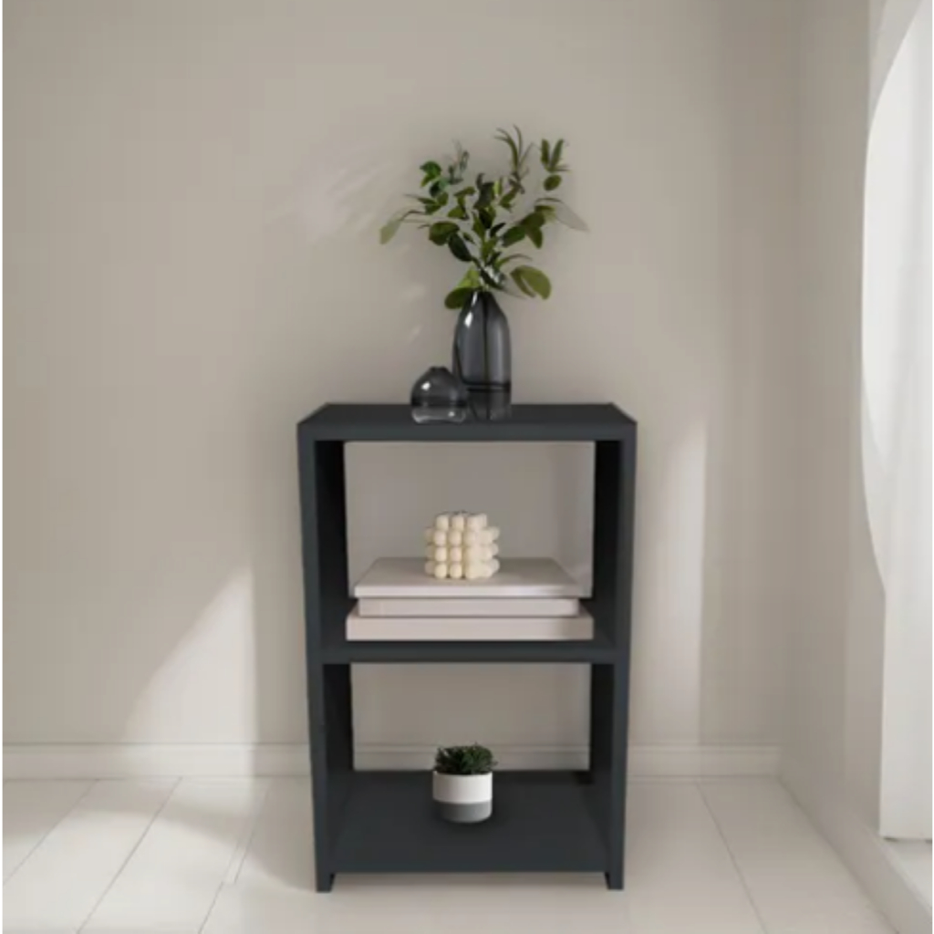 Mesa de Cabeceira Nicho Quarto Cama Branco/Preto