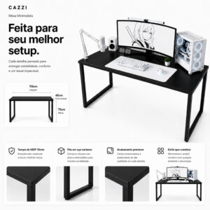 Mesa Escrivaninha Industrial Diretor Ferro E Madeira 1,20m Gamer Pinterest