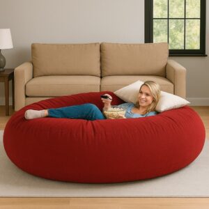Puff Gigante Premium Suede Varias Cores 1.50x30 Diâmetro Sem Enchimento Lançamento