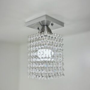 LUSTRE PLAFON CRISTAL ACRÍLICO PRATIC QUADRADO COBRE ESCOVADO LINDO PROMOÇÃO IMPERDÍVEL