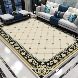 Tapete Moderno Antiderrapante para Sala e Quarto - Lavável e Confortável - Cor 3, 50x80cm
