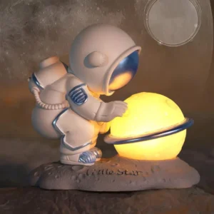Luz Noturna Astronauta para Bebê - Abajur LED Decorativo - Azul