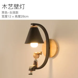 Luminária de Parede LED Nórdica Moderna para Decoração de Ambientes - Preto Estilo 2