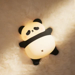 Luz Noturna Panda de Silicone com Sensor de Toque - Decoração Infantil