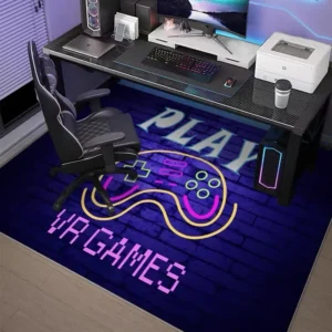 Tapete Esportivo Antiderrapante para Quarto e Escritório - VIKAMA - 140x200cm, Lavável 5