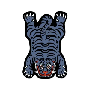 Tapete Infantil em Forma de Tigre Antiderrapante para Sala e Quarto - Cor FLR-4, 80x160cm (31x63 polegadas)