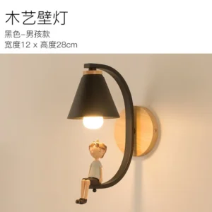 Luminária de Parede LED Nórdica Moderna para Decoração de Ambientes - Preto Estilo 1