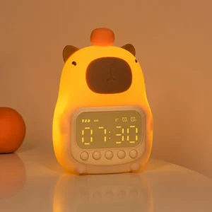 Despertador Capivara com Luz Noturna - Luminária Criativa e Fofa