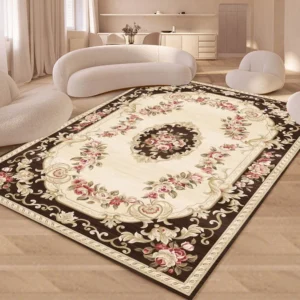 Tapete Floral Antiderrapante Lavável para Sala e Quarto - Estilo Moderno - Cor 6, 80x120cm