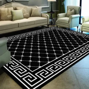 Tapete Moderno Antiderrapante para Sala e Quarto - Lavável e Confortável