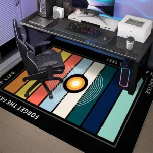 Tapete Esportivo Antiderrapante para Quarto e Escritório - VIKAMA - 80x160cm, Lavável 12