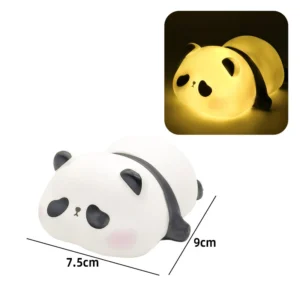 Luminária Decorativa Coelho Panda para Páscoa - Luz Noturna Fofa - S1