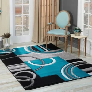 Tapete Geométrico Nórdico para Sala de Estar - Decoração Moderna - Cor 8, 40 x 60 cm
