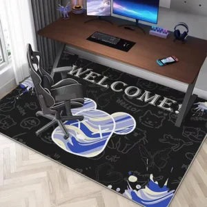 Tapete Esportivo Antiderrapante para Quarto e Escritório - VIKAMA - 80x120cm, Lavável 6