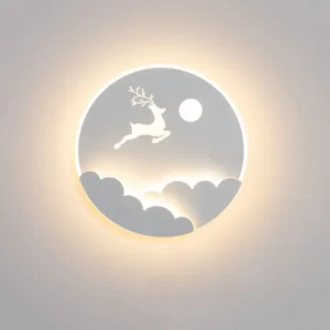 Lâmpada de Parede LED Nuvem Estrelas Lua para Quarto Infantil
