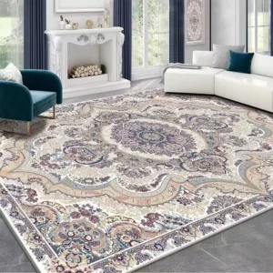 Tapete Antiderrapante Retro Persa para Sala de Estar e Quarto - SJR-200006156, 120 cm x 160 cm