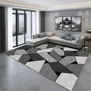 Tapete Geométrico Nórdico para Sala de Estar - Decoração Moderna - Cor 4, 80 x 120 cm