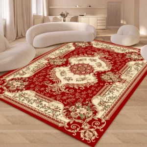 Tapete Floral Antiderrapante Lavável para Sala e Quarto - Estilo Moderno - Cor 2, 120x160cm
