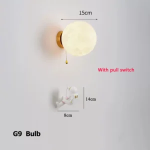 Luminária de Parede Astronauta Criativa para Quarto Infantil - Branco frio (5500-7000K)