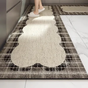 Tapete Antiderrapante à Prova d'Água para Cozinha - Estilo Minimalista - AD3165-P-8, 1 unidade 58x180cm