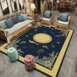 Tapete Moderno Antiderrapante para Sala e Quarto - Lavável e Confortável - Cor 6, 120x160cm