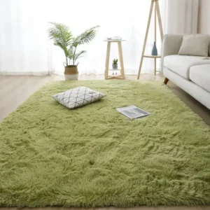 Tapete de Pelúcia Grande Vikama para Sala e Quarto - Estilo Nórdico - Amarelo, 50x80cm