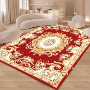 Tapete Floral Antiderrapante Lavável para Sala e Quarto - Estilo Moderno - Cor 4, 80x120cm