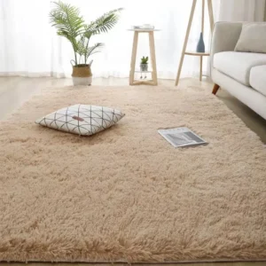Tapete de Pelúcia Grande Vikama para Sala e Quarto - Estilo Nórdico - MARROM, 100X200CM
