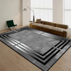Tapete Antiderrapante Moderno para Sala e Quarto - Conforto e Estilo - Cor 4, 80x120cm