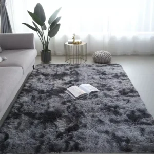 Tapete de Pelúcia Grande Vikama para Sala e Quarto - Estilo Nórdico - BRANCO, 140x200cm