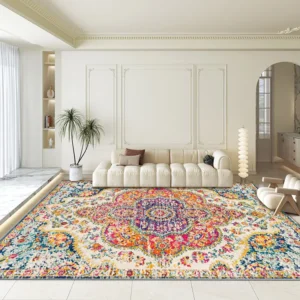 Tapete de Veludo Cristal Geométrico para Sala e Quarto - VIKAMA