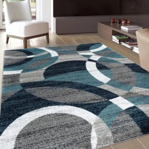 Tapete Geométrico Nórdico para Sala de Estar - Decoração Moderna - Cor 1, 120 x 160 cm
