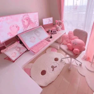 Tapete Rilakkuma Macio e Bonito para Quarto - 40x60cm e 60x117cm