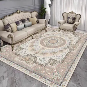 Tapete Antiderrapante Retro Persa para Sala de Estar e Quarto - SJR-10, 120 cm x 160 cm