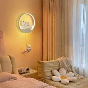 Luminária de Parede LED Moderna para Quarto Infantil e Decoração