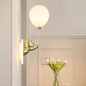 Lâmpada de Parede Urso Balão Decorativa para Quarto Infantil