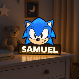 Luminária PERSONALIZADA Mickey ou SONIC ou outro personagem consulte - led impressão 3D - nome