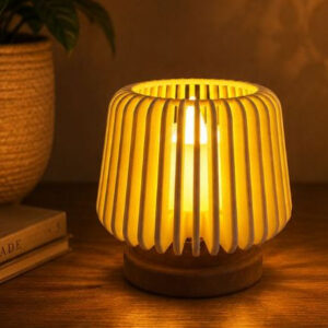 Mini Luminária LED Decorativa 3D com Vela Inclusa – Abajur - Porta-Vela - 1un